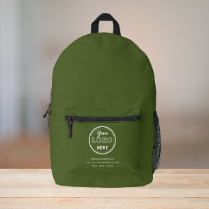 Professionele Branding Moss Groene Promo Logo Bedrukte Rugzak