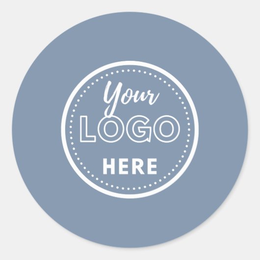 Professionele Branding Promotie Logo Periwinkle Ronde Sticker (Voorkant)