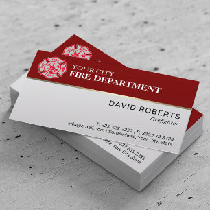 Professionele brandweer brandweer logo rood visitekaartje