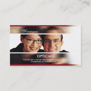 Professionele bril Optician visitekaartjes