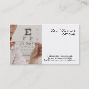 Professionele bril Optician visitekaartjes