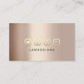 Professionele Brows Gold Grey Logo sociale media F Visitekaartje (Achterkant)