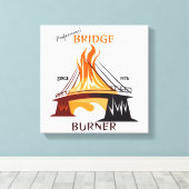 Professionele brugbrander canvas afdruk (Insitu (Houten vloer))