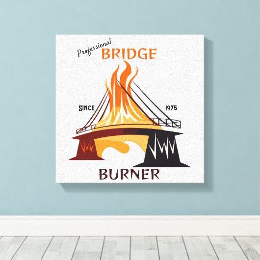 Professionele brugbrander canvas afdruk (Insitu (Houten vloer))