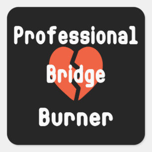 Professionele bruggenbouwer Grappige kantoorhumor Vierkante Sticker