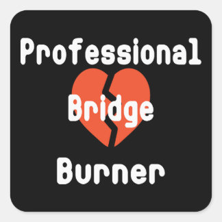 Professionele bruggenbouwer Grappige kantoorhumor Vierkante Sticker