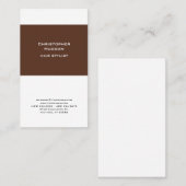 Professionele, bruin-witte, eenvoudige haarstijlli visitekaartje (Voorkant / Achterkant)
