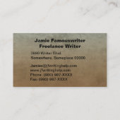 Professionele bruine Abstracte Freelancer Auteur Visitekaartje (Achterkant)