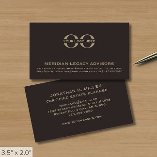 Professionele Bruine Custom Logo Visitekaartje