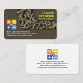 Professionele bruine getallen ontwerpen financieel visitekaartje (Voorkant / Achterkant)