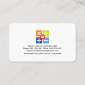 Professionele bruine getallen ontwerpen financieel visitekaartje (Achterkant)