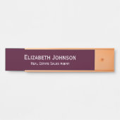 Professionele Business Kantoor Naam Titel Bourgogn Deurbordje (Voorkant)