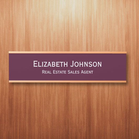 Professionele Business Kantoor Naam Titel Bourgogn Deurbordje