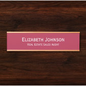 Professionele Business Kantoor Naam Titel Magenta Deurbordje