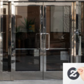 Professionele Business Kantoor zwarte openingstijd Raamsticker (Kantoordeur)