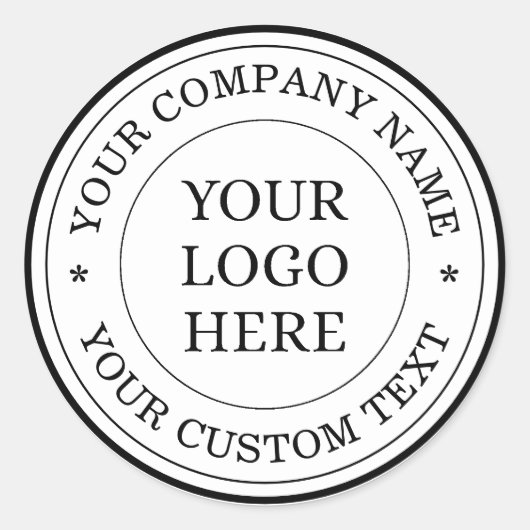 Professionele Business Logo Bedrijfsnaam Ronde Sticker (Voorkant)