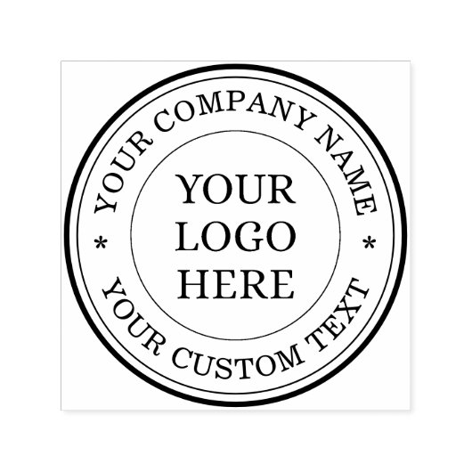 Professionele Business Logo Bedrijfsnaam Zelfinktende Stempel (Design)