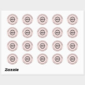 Professionele Business Logo Blush Pink Bedankt Ronde Sticker (Vel)