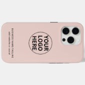 Professionele Business Logo Blush Pink Branded Case-Mate iPhone Case (Achterkant (horizontaal))
