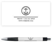 Professionele Business Logo Contactgegevens Wit Pen