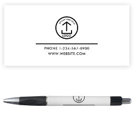 Professionele Business Logo Contactgegevens Wit Pen