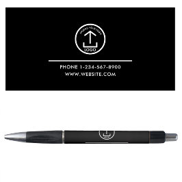 Professionele Business Logo Contactgegevens Zwart Pen