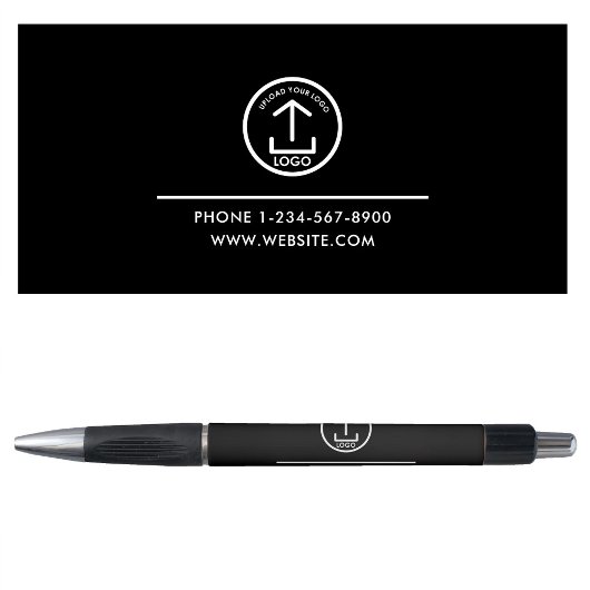 Professionele Business Logo Contactgegevens Zwart Pen