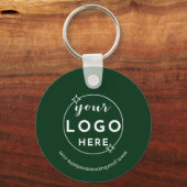 Professionele Business Logo Minimalist Groen Sleutelhanger (Voorkant)
