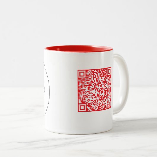 Professionele Business Logo Modern & QR code Mok (Voorkant rechts)