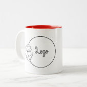 Professionele Business Logo Modern & QR code Mok (Voorkant links)