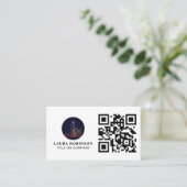 Professionele Business Logo QR-code voor contact Visitekaartje (Staand voorkant)