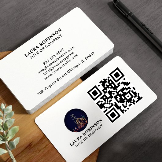 Professionele Business Logo QR-code voor contact Visitekaartje