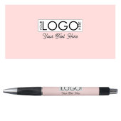 Professionele Business Logo Retro Script Tekst Roz Pen
