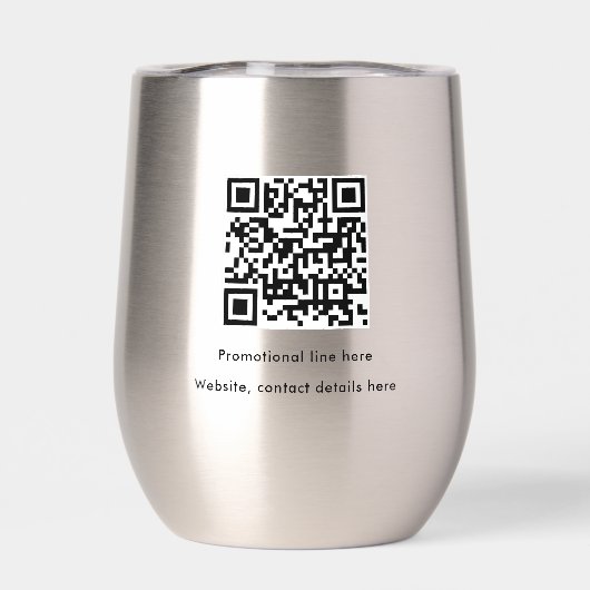 Professionele Business Logo Tekst Promo QR-code (Achterkant)