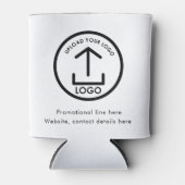 Professionele Business Logo Tekst Promo QR-code Blikjeskoeler (Voorkant)