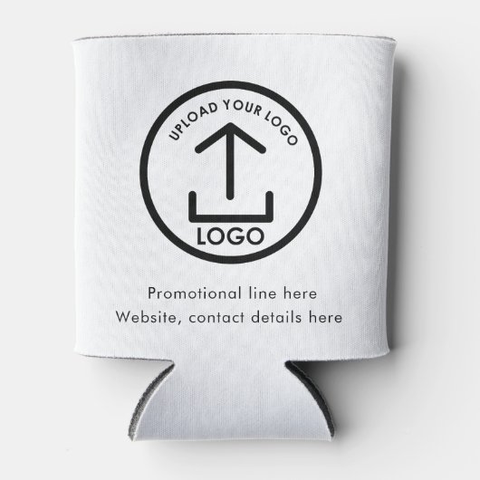 Professionele Business Logo Tekst Promo QR-code Blikjeskoeler (Voorkant)