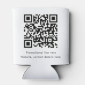 Professionele Business Logo Tekst Promo QR-code Blikjeskoeler (Achterkant)