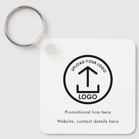 Professionele Business Logo Tekst Promo QR-code Sleutelhanger (Voorkant)