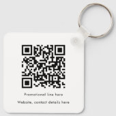 Professionele Business Logo Tekst Promo QR-code Sleutelhanger (Achterkant)