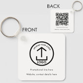 Professionele Business Logo Tekst Promo QR-code Sleutelhanger