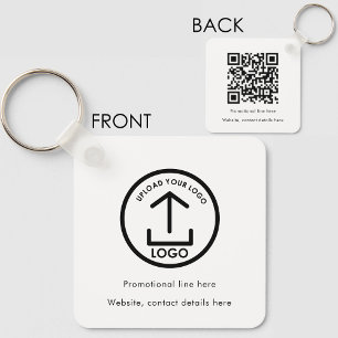 Professionele Business Logo Tekst Promo QR-code Sleutelhanger