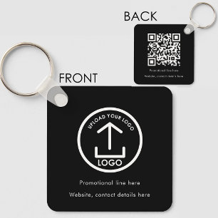 Professionele Business Logo Tekst Promo QR-code Sleutelhanger