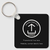Professionele Business Logo Tekst Promo QR-code Sleutelhanger (Voorkant)
