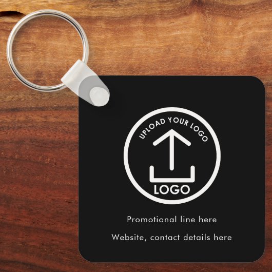 Professionele Business Logo Tekst Promo QR-code Sleutelhanger (Voorkant)