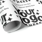 Professionele Business Logo Tekst Promotionele Ret Cadeaupapier (Rol Hoek)