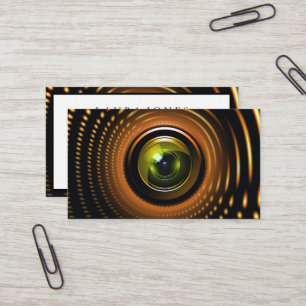 Professionele cameralens zoeker fotografie visitekaartje