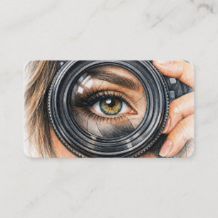Professionele Cameralens Zoeker Fotografie Visitekaartje