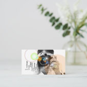 Professionele cameralens zoeker fotografie visitekaartje (Staand voorkant)