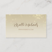 Professionele Campagne Goud Minimale Subtiele Spar Visitekaartje (Voorkant)