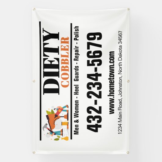 Professionele Car Magnet voor Schoenhersteller Spandoek (Verticaal)